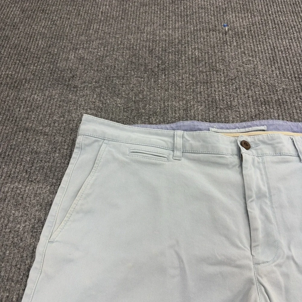 LL Bean Shorts Mens 40 Blue Cotton Spandex Standard Fit Chino Casual Outdoor